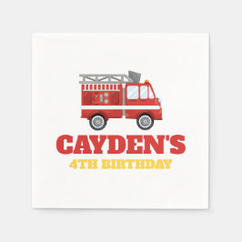 Födelsedagsfest Napkins för brandbekämpare Pappersservett