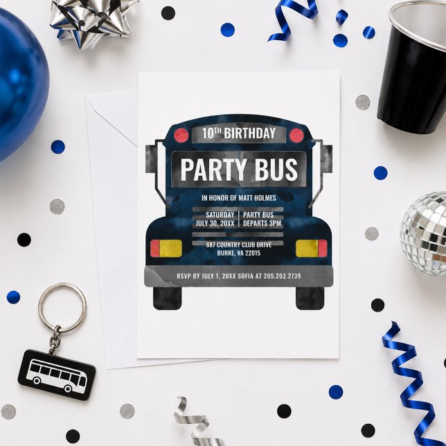 Födelsedagsfest på Party Buss Inbjudningar (Skapare uppladdad)