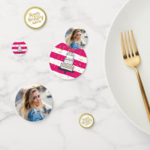 Födelsedagsfest Photo Rosa Guld Glitter Festive