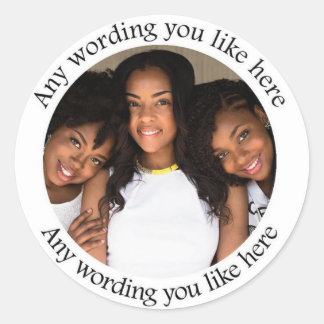 Födelsedagsfest Photo Stickers Runt Klistermärke