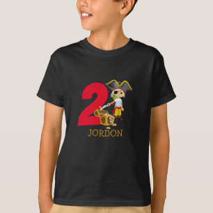 Födelsedagsfest Pirat 2:a Namn T Shirt