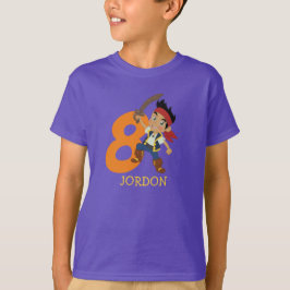 Födelsedagsfest Pirat 8:e Namn T-Shirt
