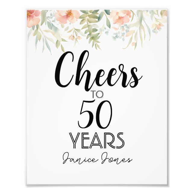 födelsedagsfest poster skyltfönster (Framsidan)