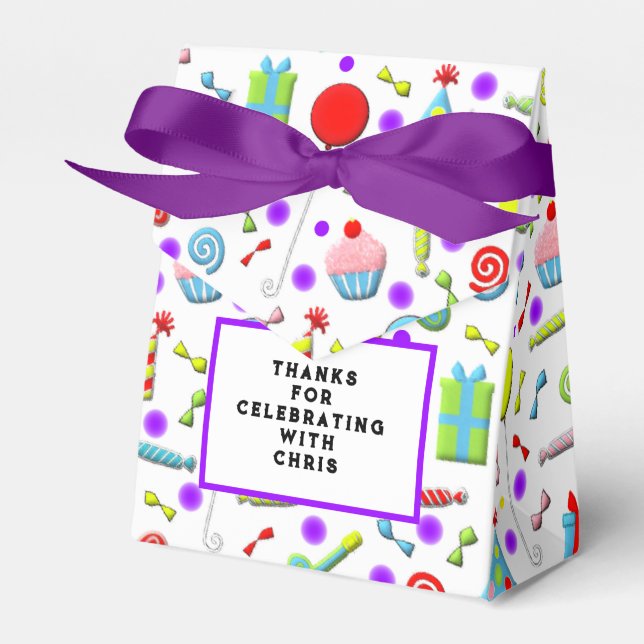 Födelsedagsfest Presentaskar (Framsidan Sidan)