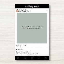 Födelsedagsfest Rekvisita Fotoautomat Ram Dekorati Poster