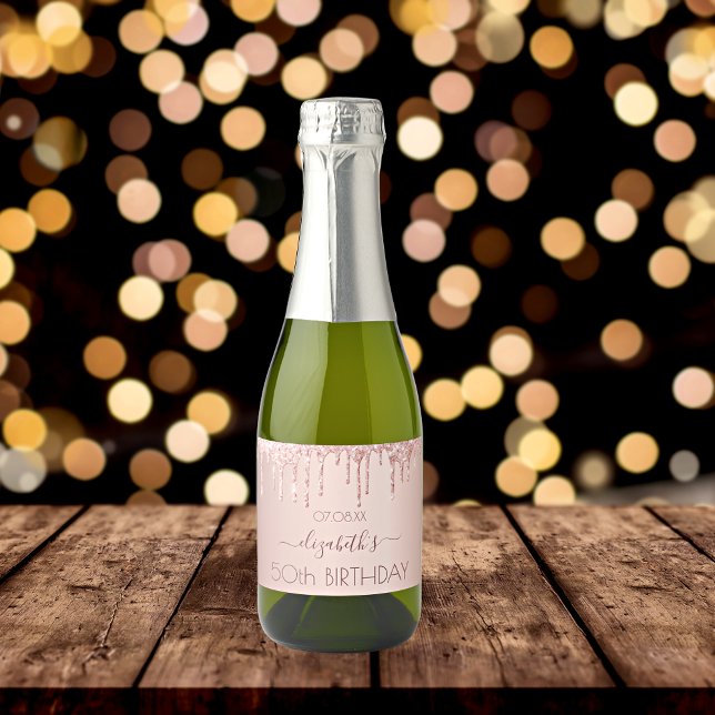 Födelsedagsfest ro guld glitter rosa kvinnor (Skapare uppladdad)