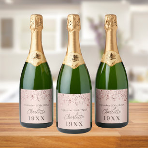 Födelsedagsfest ro guld stjärnor, född år