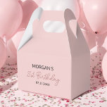 Födelsedagsfest Rosa Tack Namn Presentaskar<br><div class="desc">Gör ditt evenemang oförglömligt med våra snygga moderna blush-rosa favoritlådor med monogram! Med en livfull blush-rosa design och personifierade med ditt monogram i en elegant modern font, ger dessa favoritlådor en chic och anpassad touch till dina firanden. Perfekta för bröllop, födelsedagar eller någon speciell tillställning, erbjuder de ett stilfullt sätt...</div>