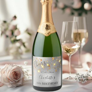 Födelsedagsfest silver guld-stjärnor hejar chic