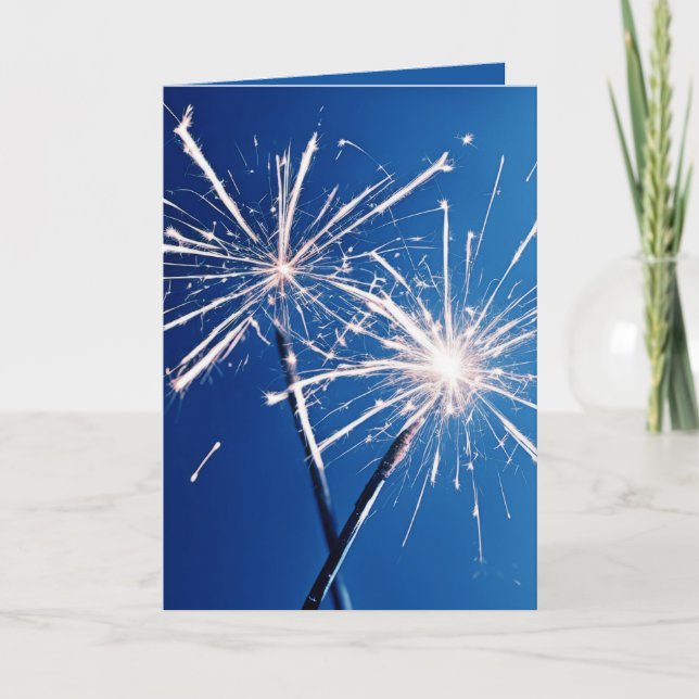 Födelsedagsfest Sparklers Kort (Framsida)