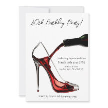 Födelsedagsfest-Stiletto med Vin