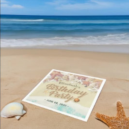 Födelsedagsfest Summer Beach Starfish Snäckors Pappersservett