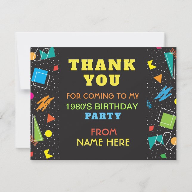 Födelsedagsfest Tack 1980-talet Åttio talet 80-tal (Framsida)