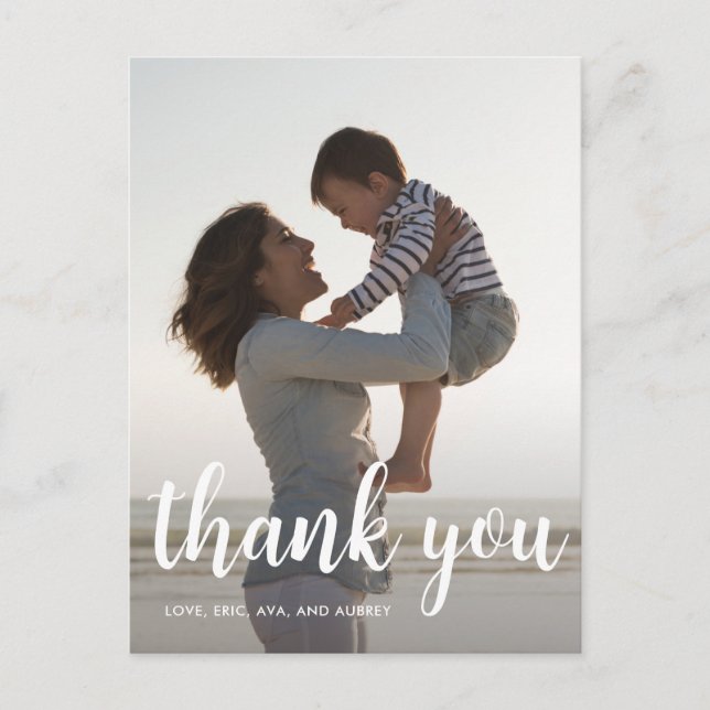 Födelsedagsfest Tack Script Fullt Photo Vykort (Framsida)