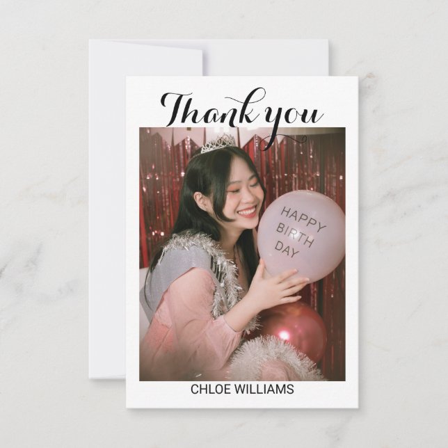 Födelsedagsfest - tackkort tack kort (Framsida)