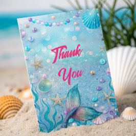 Födelsedagsfest under havet tack kort