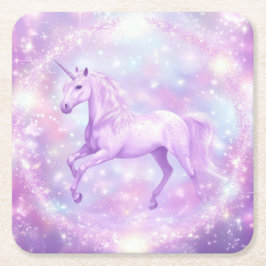 Födelsedagsfest Unicorn Papper Underlägg