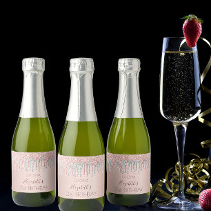 Födelsedagsfest vid guld vid rosa vid glitter vid 