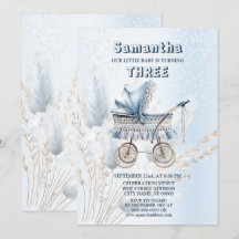 Födelsedagsfest Watercolor Classic Baby Barnvagn