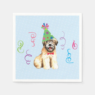 Födelsedagsfest Wheaten Terrier Napkins Pappersservett