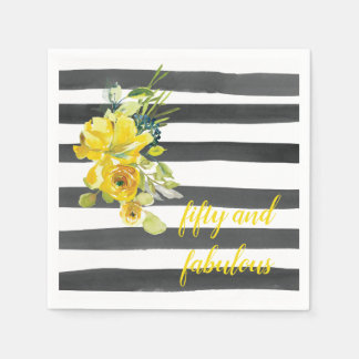 Födelsedagsfesten 50 och Fabulous Blommigt Pappersservett