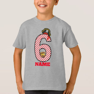 Födelsedagsfesten 6e pirat efter det sjätte t shirt