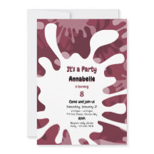 Födelsedagsfesten abstrakt Painting Splter Red Art