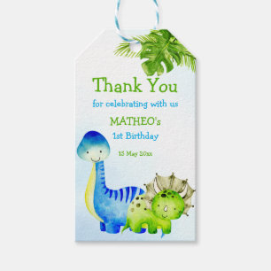 födelsedagsfesten Baby dinosaurs småbarn Presentetikett