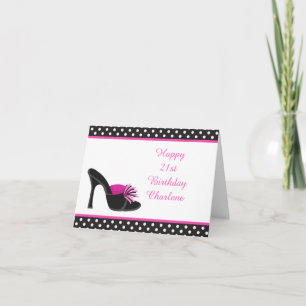 Födelsedagsfesten Black Heels Shoes Kort