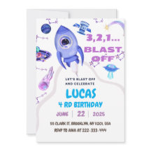 Födelsedagsfesten Blast Av Rymden