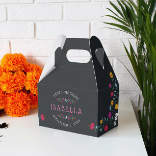 Födelsedagsfesten blommigt Skull Day of the dead t Presentaskar