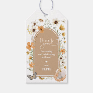 Födelsedagsfesten Blonde Hair Fairy Fall Wildblomm Presentetikett