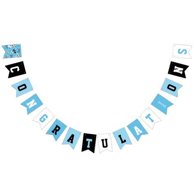 Födelsedagsfesten Blue från Boy Soccer Player Vimplar (Alla)