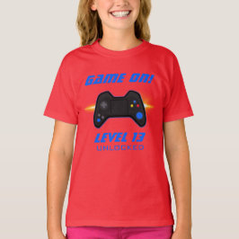 Födelsedagsfesten Blue Video Game T-Shirt
