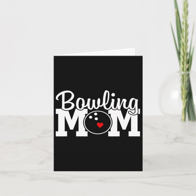 Födelsedagsfesten Bowling Mamma Mors dag för kvinn Kort (Framsida)