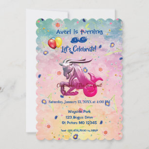 Födelsedagsfesten Capricorn (22-19 januari) Inbjudningar
