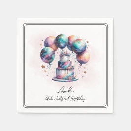 Födelsedagsfesten Celestial Mystical Cosmic Astrol Pappersservett