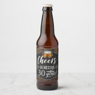 Födelsedagsfesten Cheers och Öl Ölflaska Etikett