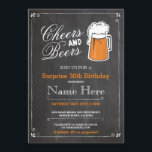 Födelsedagsfesten Cheers & Öl ANY AGE Beer Inbjuda Inbjudningar<br><div class="desc">Rustik cheers och öl födelsedagsfest inbjudan design. Perfekt för alla åldersgrupper i födelsedagsfesten. ÄNDRA ENKELT TEXTEN TILL KOSTYM PARTY. Tillbakutskrift ingår</div>