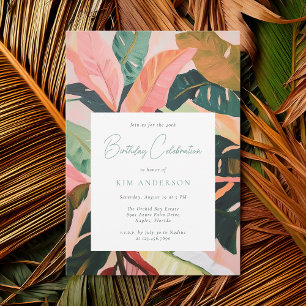 Födelsedagsfesten Colorful Boho Tropical Handflata Inbjudningar
