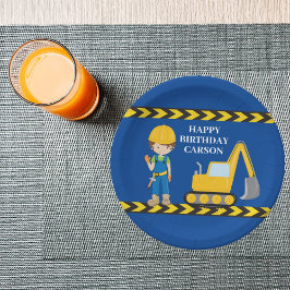 Födelsedagsfesten Construction Fordon Anpassningsb