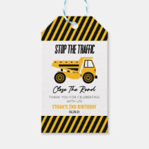 Födelsedagsfesten Construction Lastbil Bulldozer