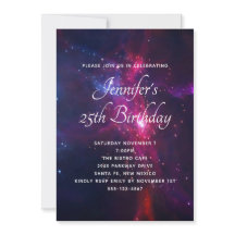 Födelsedagsfesten Cosmic Space Stars och Nebula
