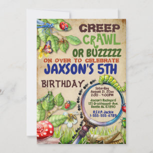 Födelsedagsfesten Creep, Crawl eller Buzzzz Boys K Inbjudningar