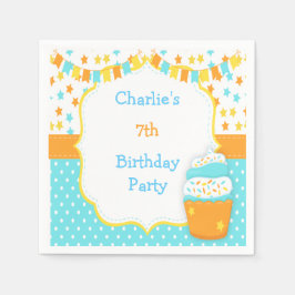 Födelsedagsfesten Cupaka och Sprinkles Pappersservett