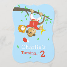 Födelsedagsfesten Cute Baseball Monkey Boys