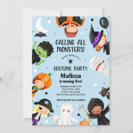 Födelsedagsfesten Cute Halloween Spooktacular Cost Inbjudningar