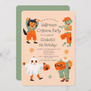 Födelsedagsfesten Cute Halloween Spooktacular Cost Inbjudningar