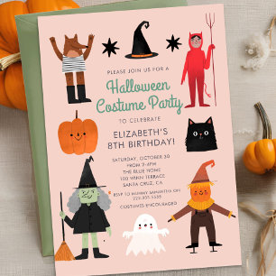 Födelsedagsfesten Cute Halloween Spooktacular Cost Inbjudningar