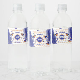 Födelsedagsfesten Dart Gun Battle Krig Boys Vattenflaskor Etikett